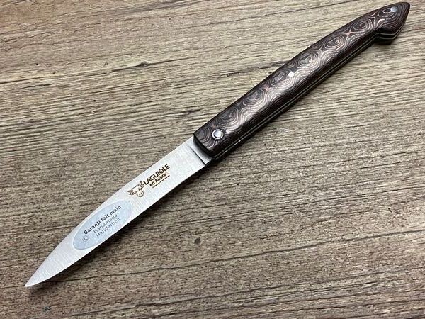 Laguiole en Aubrac, das Capucin petit Taschenmesser 10 cm, Griff Bronzecarbonfaser Laguiole en Aubrac, das Capucin petit Taschenmesser 10 cm, Griff Bronzecarbonfaser