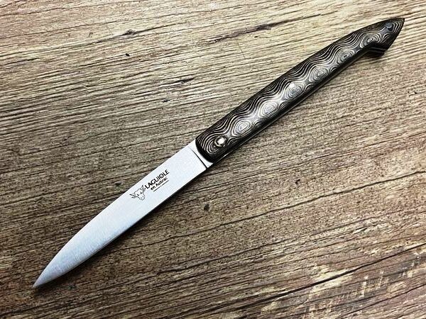Laguiole en Aubrac, das Capucin petit Taschenmesser 10 cm, Griff Goldcarbonfaser Laguiole en Aubrac, das Capucin petit Taschenmesser 10 cm, Griff Goldcarbonfaser