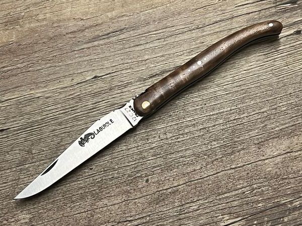 Laguiole Voller Griff, Serie Luxe, 11 cm, Griff französischer  Nussbaum, Schmiede ARTO