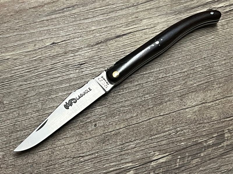 Laguiole Voller Griff, Serie Luxe, 11 cm, Griff Gabun-Ebenholz, Schmiede ARTO Laguiole Voller Griff, Serie Luxe, 11 cm, Griff Gabun-Ebenholz, Schmiede ARTO