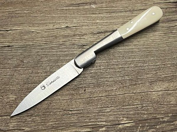 Vendetta, Griff Rinderbein weiß, Schmiede Le Sabot Vendetta, Griff Rinderbein weiß, Schmiede Le Sabot