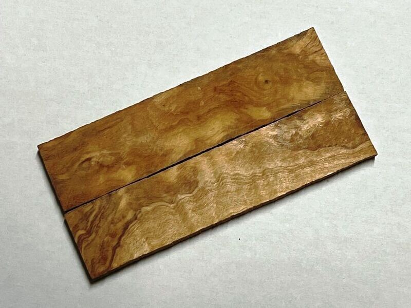 Griffschalen spanisches Olivenholz aus der Wurzelknolle  für alle hier angebotenen Messerbausätze, Satz Nr. 4