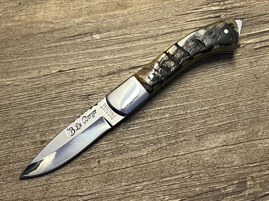 L` Aristo, korsisches Hirtenmesser, Griff Widderhorn, Coutellerie du Bastion Le Berger, Messer Nr. 2