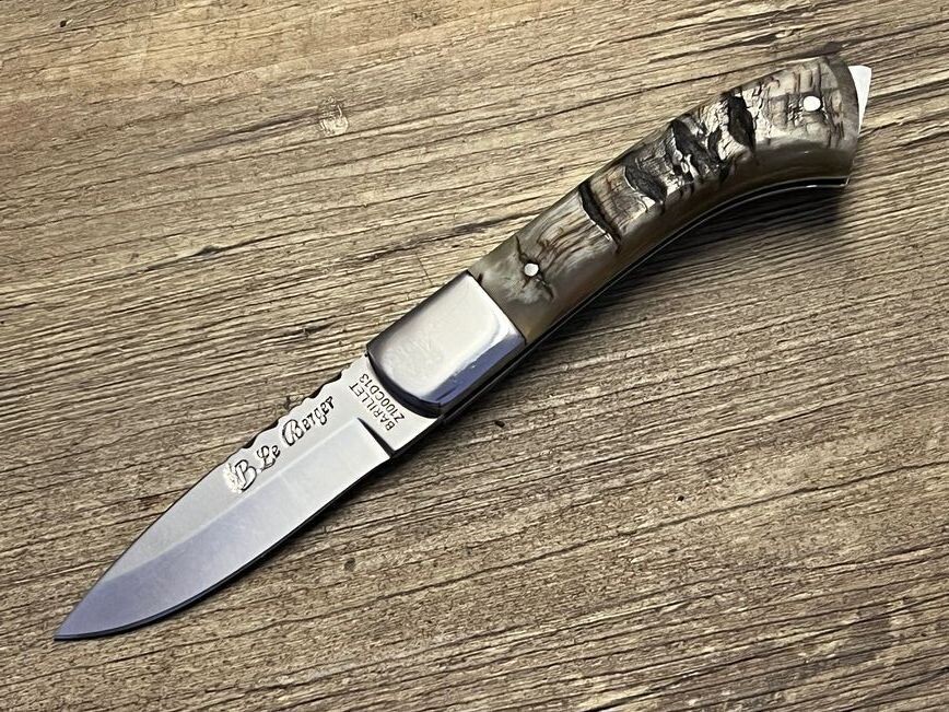 L` Aristo, korsisches Hirtenmesser, Griff Widderhorn, Coutellerie du Bastion Le Berger, Messer Nr. 3