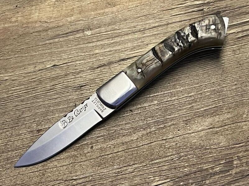 L` Aristo, korsisches Hirtenmesser, Griff Widderhorn, Coutellerie du Bastion Le Berger, Messer Nr. 3