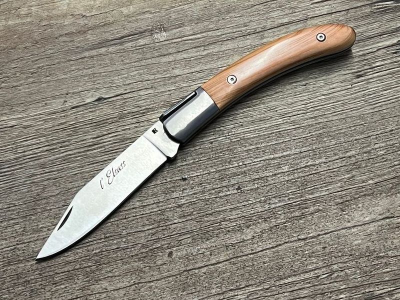 Das Elsass Petit, französisches Taschenmesser, Griff Wacholder, Schmiede Affut Pro