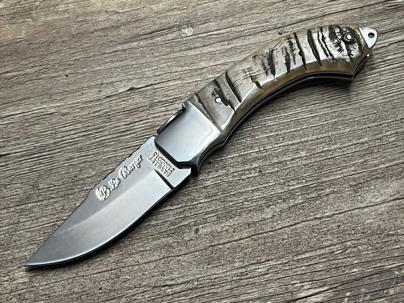 Das Gavroche Prestige, französisches Taschenmesser, Griff Widderhorn, Hochglanz, Coutellerie du Bastion, Le Berger, Messer Nr. 1 Das Gavroche Prestige, französisches Taschenmesser, Griff Widderhorn, Hochglanz, Coutellerie du Bastion, Le Berger, Messer Nr. 1