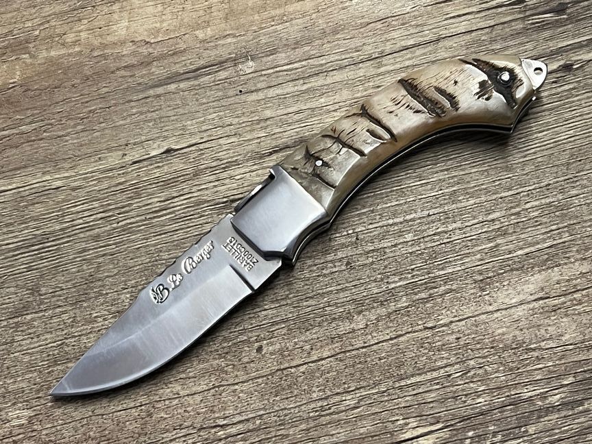 Das Gavroche Prestige, französisches Taschenmesser, Griff Widderhorn, Hochglanz, Coutellerie du Bastion, Le Berger, Messer Nr. 4