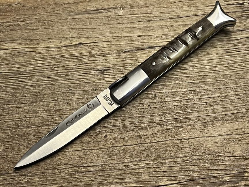 Das Chatellerault Prestige, französisches Taschenmesser, Griff Widderhorn, Schmiede Coutellerie du Bastion, Le Berger, Messer Nr. 1