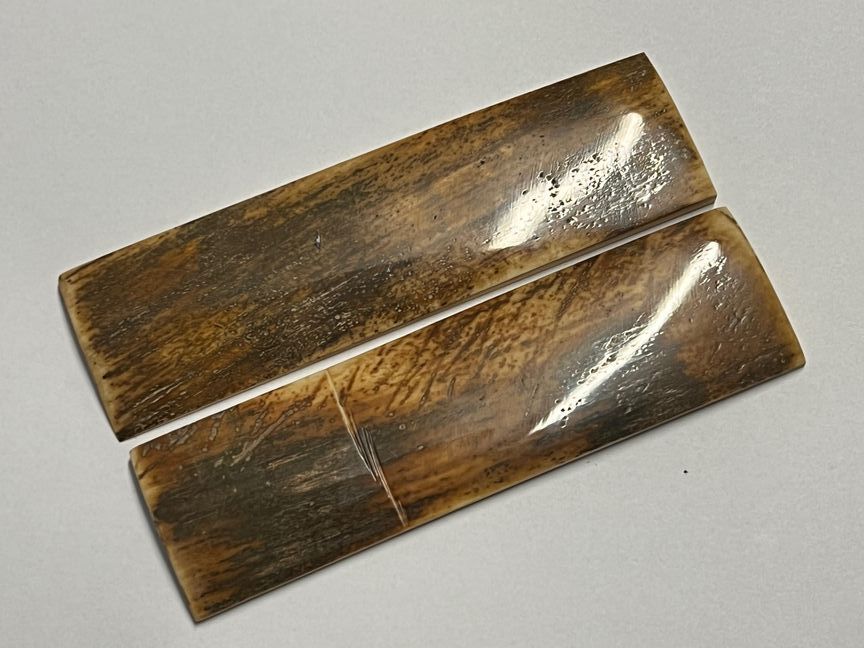 Große Griffbeschalung  Mammutelfenbein, Top Qualität,  nicht stabilisiert, für alle hier angebotenen Messerbausätze (Nr. 13)