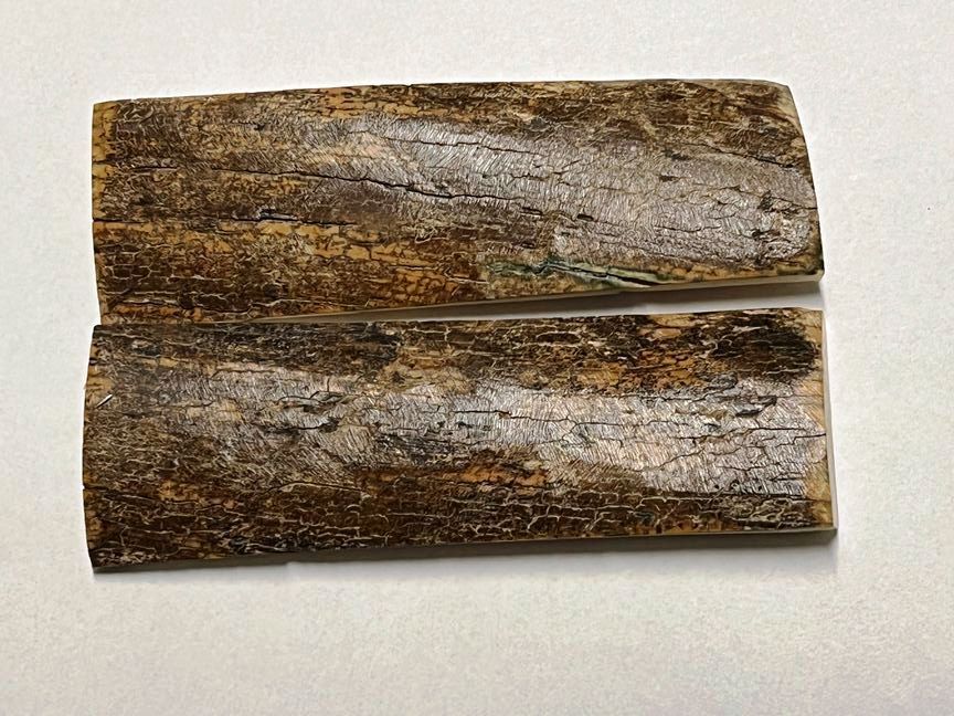 Große Griffbeschalung  Mammutelfenbein, Top Qualität,  nicht stabilisiert, für alle hier angebotenen Messerbausätze (Nr. 16)