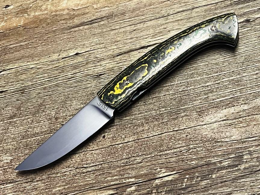 Französisches Taschenmesser Manu Laplace 1515 , Modell  Extrem, Griff Fat Carbon,  Klinge 14 C 28 Seidenglanz