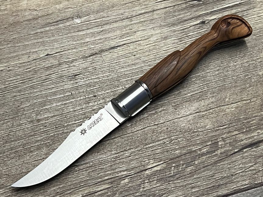 Couteau Tradition, Widderkopf, Griff Steineiche,  Klinge 12 C 27 (Sandvik),  Coutellerie Du Larzac, Midi Pyrenees