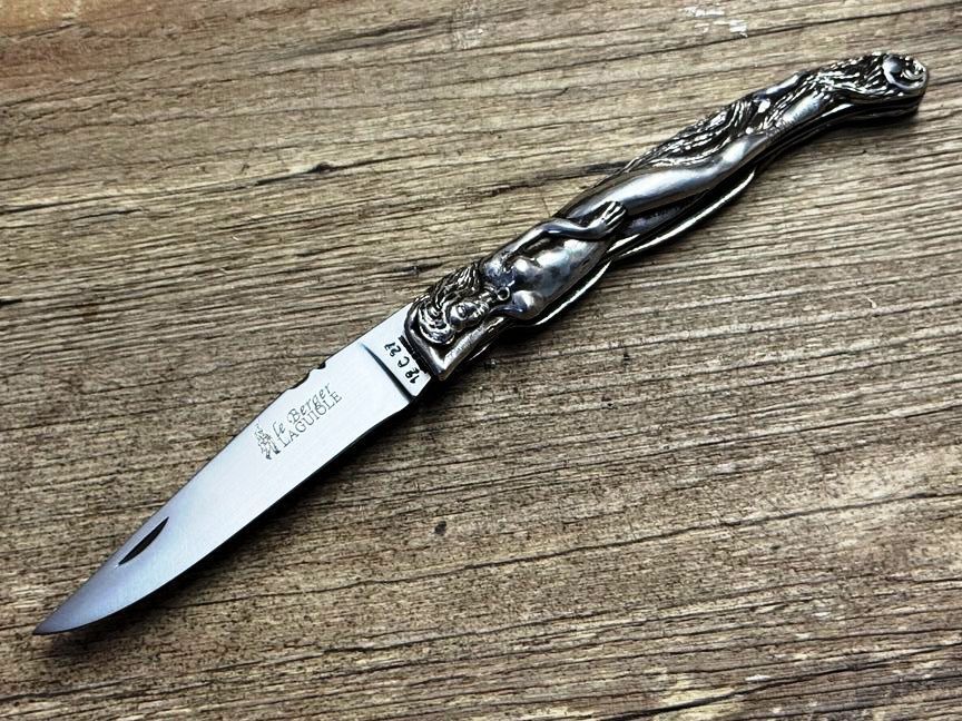 Laguiole Taschenmesser Modell Venus, massiv Sterlingsilber, Coutellerie du Bastion, Le Berger