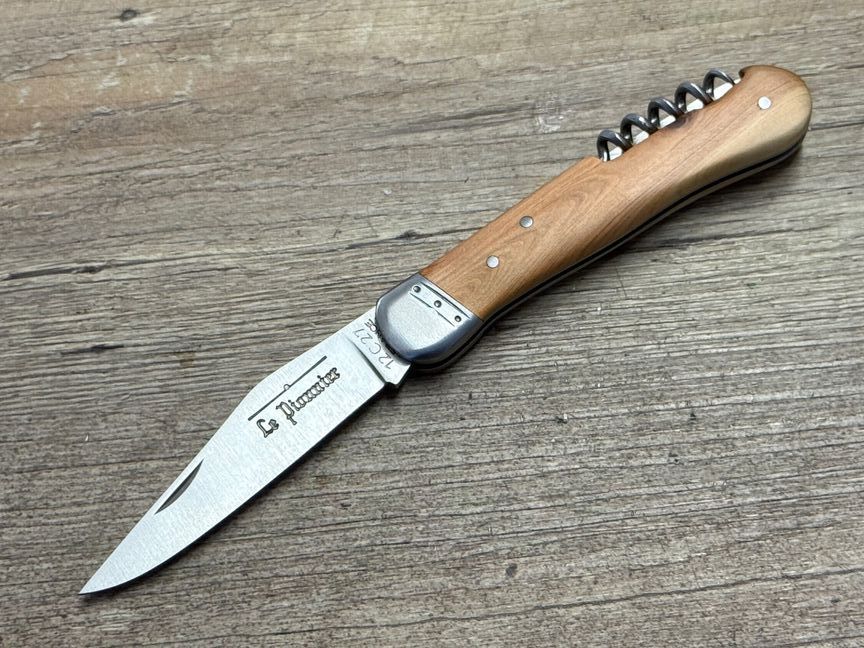 Couteau Chasse  Douris Chastel, Modell Le Pionnier, Griff Wacholder, 2teiliges  kleines Jagdmesser (Petit Chasse)  Coutellerie Goyon-Chazeau, Messer Nr. 2