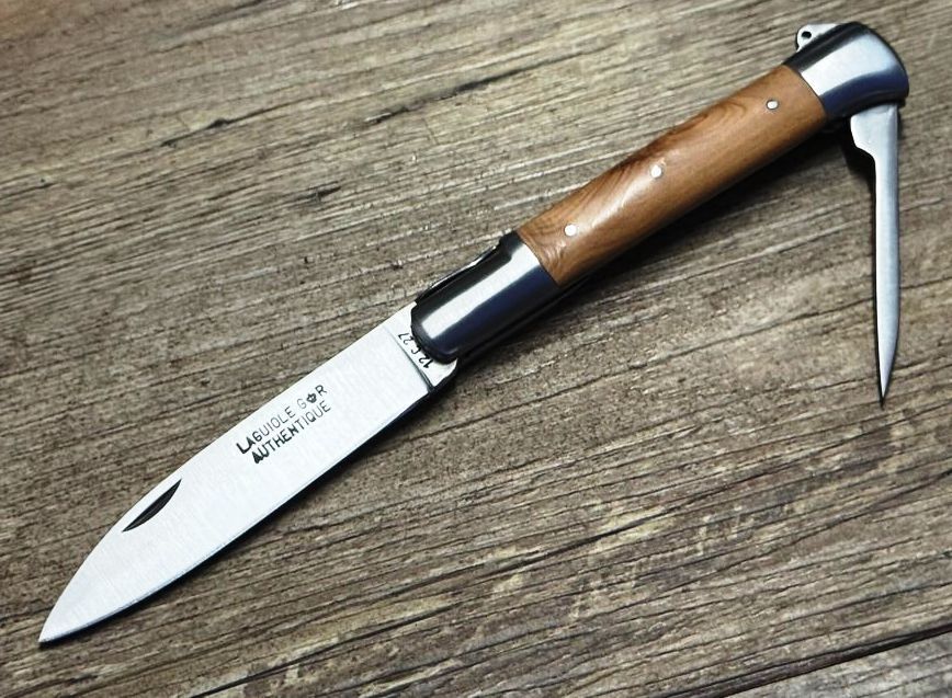 Das Laguiole Droit mit alter Mouche, Griff Wacholder von Thiers Issard