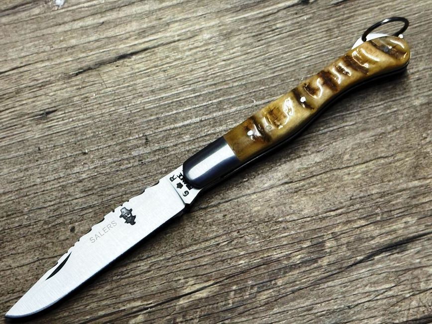 Das Salers , französisches Taschenmesser, Griff  Widderhorn, Schmiede Thiers Issard