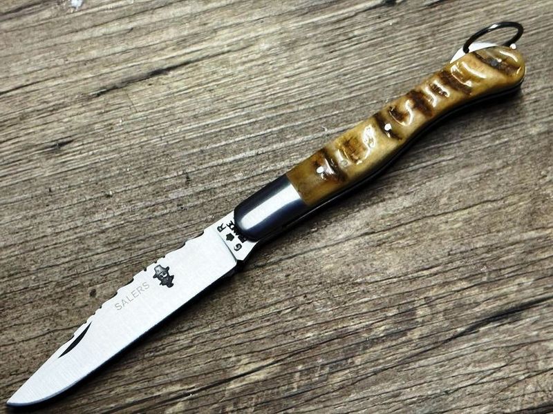 Das Salers , französisches Taschenmesser, Griff  Widderhorn, Schmiede Thiers Issard