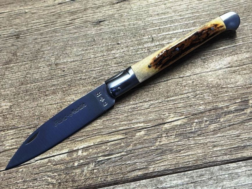 Das Saint Martin, französisches Taschenmesser, Griff  Hirschhorn, Schmiede Thiers Issard