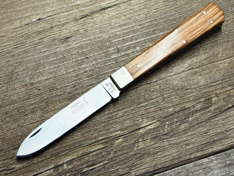 Das Pradel mit Edelstahl-Mitres, französisches Taschenmesser, Griff Olivenholz, Schmiede Thiers Issard