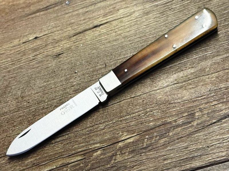 Das Pradel mit Edelstahl-Mitres, französisches Taschenmesser, Griff Hornspitze, Schmiede Thiers Issard