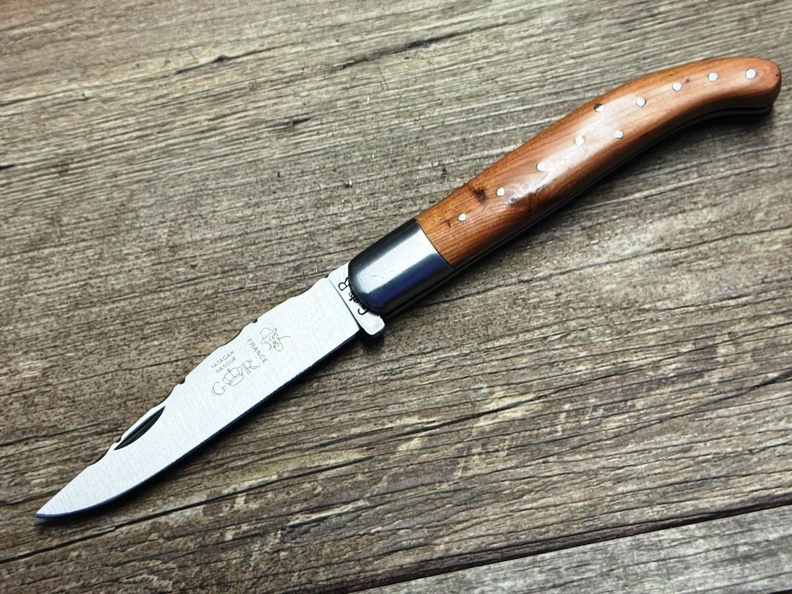 Das Basque Yatagan, Griff Wacholder mit Pinnverzierung, Schmiede Thiers Issard