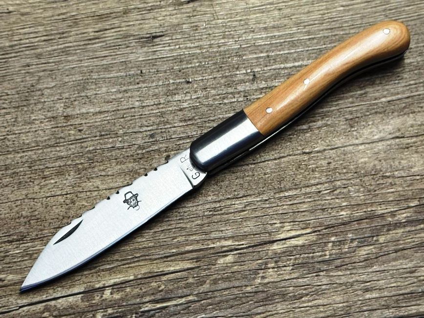 Das Aurillac Petit, Griff Wacholder, französisches Taschenmesser,  Schmiede Thiers Issard