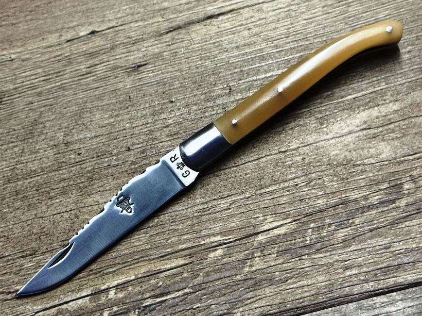 Das Averonnais französisches Taschenmesser, Griff Hornspitze, Schmiede Thiers Issard