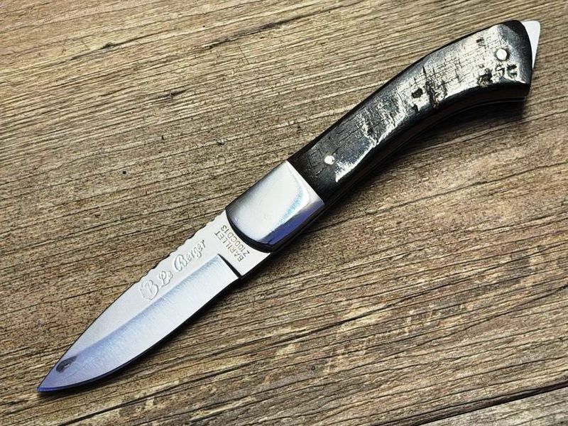 L` Aristo, korsisches Hirtenmesser, Griff Widderhorn, Coutellerie du Bastion Le Berger, Messer Nr. 3 L` Aristo, korsisches Hirtenmesser, Griff Widderhorn, Coutellerie du Bastion Le Berger, Messer Nr. 3