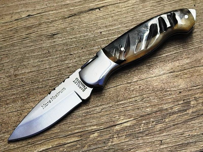 Mare Nostrum Prestige, korsisches Taschenmesser, Griff Widderhorn poliert, Coutellerie du Bastion Le Berger, Messer Nr. 2 Mare Nostrum Prestige, korsisches Taschenmesser, Griff Widderhorn poliert, Coutellerie du Bastion Le Berger, Messer Nr. 2