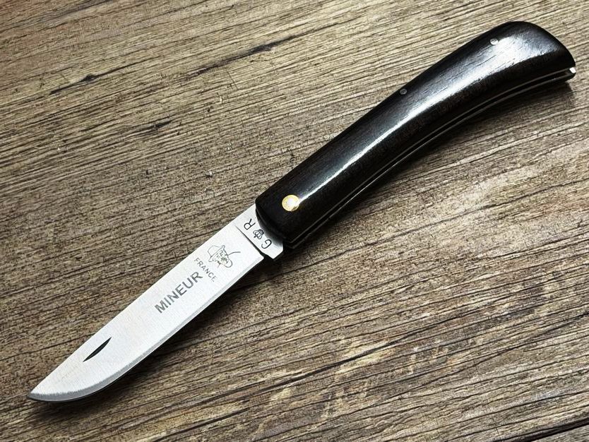 Das Mineur oder auch Le Chtimi (das Messer der Bergleute), Griff Ebenholz, Schmiede Thiers Issard