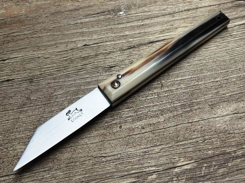 Das Montpellier, ein maritimes Taschenmesser, Griff geflammte Hornspitze, Coutellerie Cognet Thiers