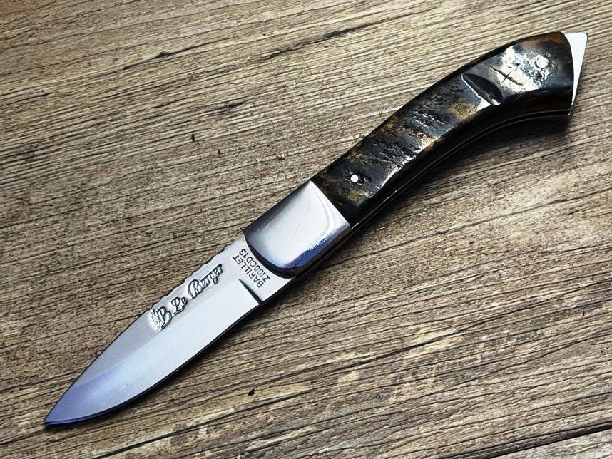 L` Aristo, korsisches Hirtenmesser, Griff Widderhorn, Coutellerie du Bastion Le Berger, Messer Nr. 1