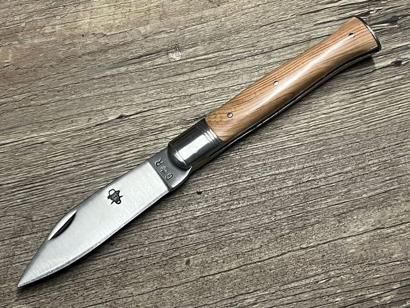 Das Poisson-Culot oder Kenavo, französisches Taschenmesser, Griff Wacholder, Schmiede Thiers Issard