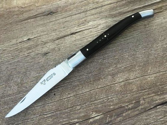 Laguiole en Aubrac , Sondermodell Elegance, Griff Ebenholz hochwertig ziseliertes Ressort und Biene Laguiole en Aubrac , Sondermodell Elegance, Griff Ebenholz hochwertig ziseliertes Ressort und Biene
