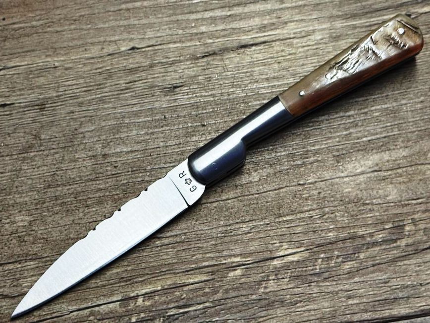 Großes Vendetta, Griff Widderhorn, Schmiede Thiers Issard Großes Vendetta, Griff Widderhorn, Schmiede Thiers Issard