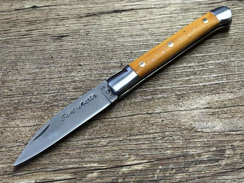 Das Saint Martin Petit, reich verziert, französisches Taschenmesser, Griff Lemonwood, Schmiede Thiers Issard Das Saint Martin Petit, reich verziert, französisches Taschenmesser, Griff Lemonwood, Schmiede Thiers Issard