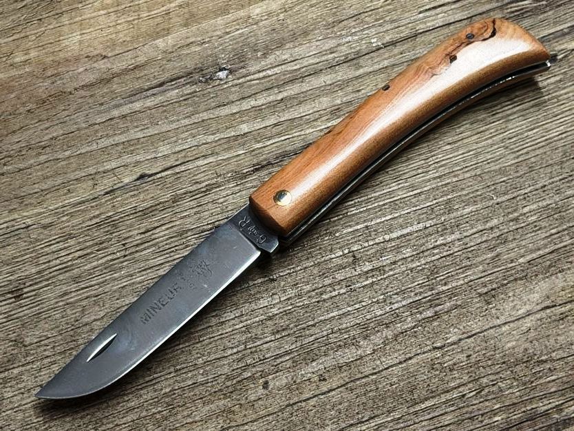 Das Mineur oder auch Le Chtimi (das Messer der Bergleute), Griff Wacholder, Schmiede Thiers Issard