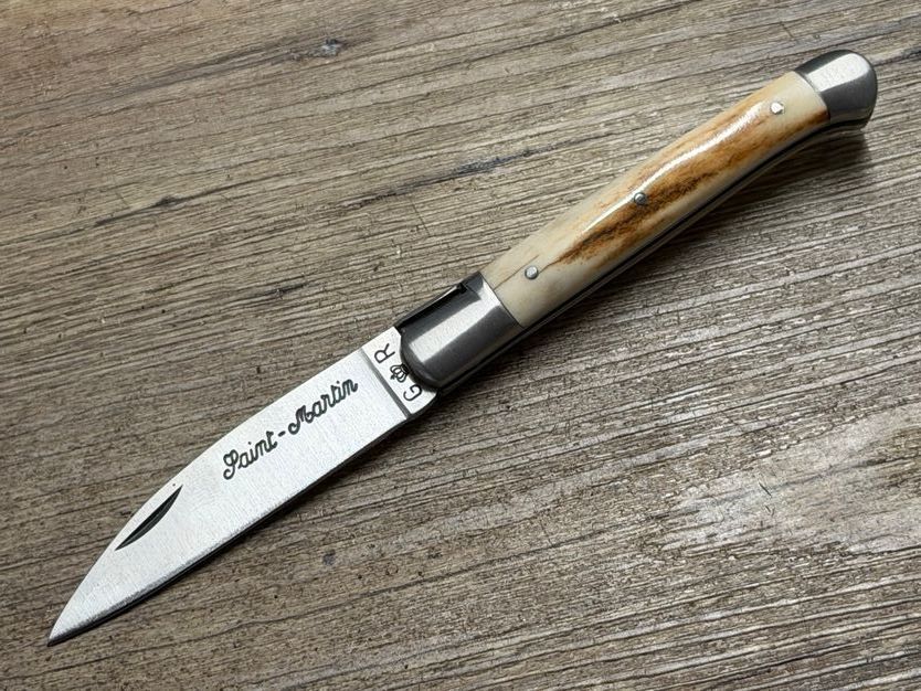 Das Saint Martin Petit, französisches Taschenmesser, Griff Hirschhorn, Schmiede Thiers Issard, Messer Nr. 2 Das Saint Martin Petit, französisches Taschenmesser, Griff Hirschhorn, Schmiede Thiers Issard, Messer Nr. 2