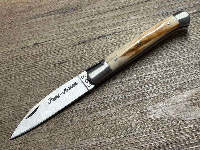 Das Saint Martin Petit, französisches Taschenmesser, Griff Hirschhorn, Schmiede Thiers Issard, Messer Nr. 2 Das Saint Martin Petit, französisches Taschenmesser, Griff Hirschhorn, Schmiede Thiers Issard, Messer Nr. 2