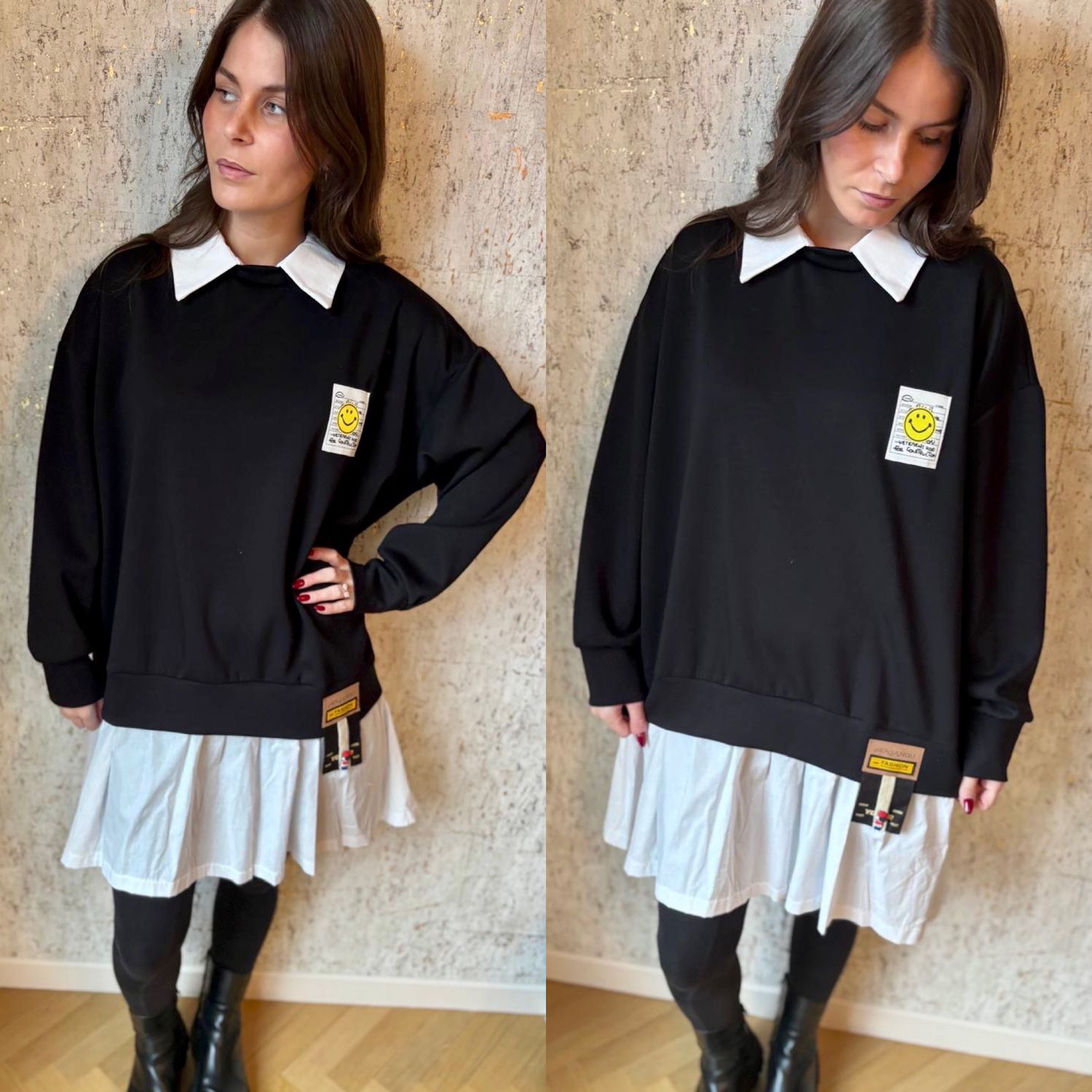 Robe sweat chemise 2 en 1