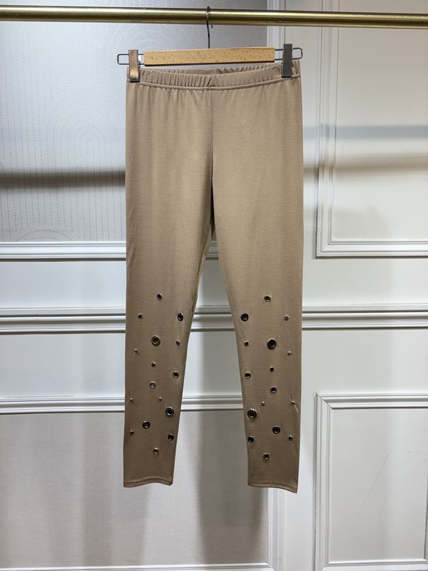 Legging œillets camel