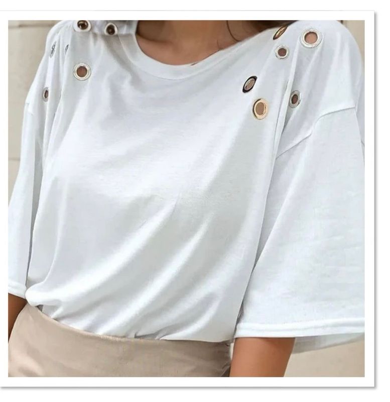 Tee shirt œillet blanc