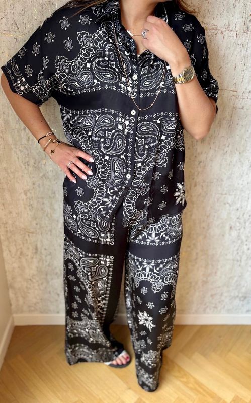 Pantalon bandana noir