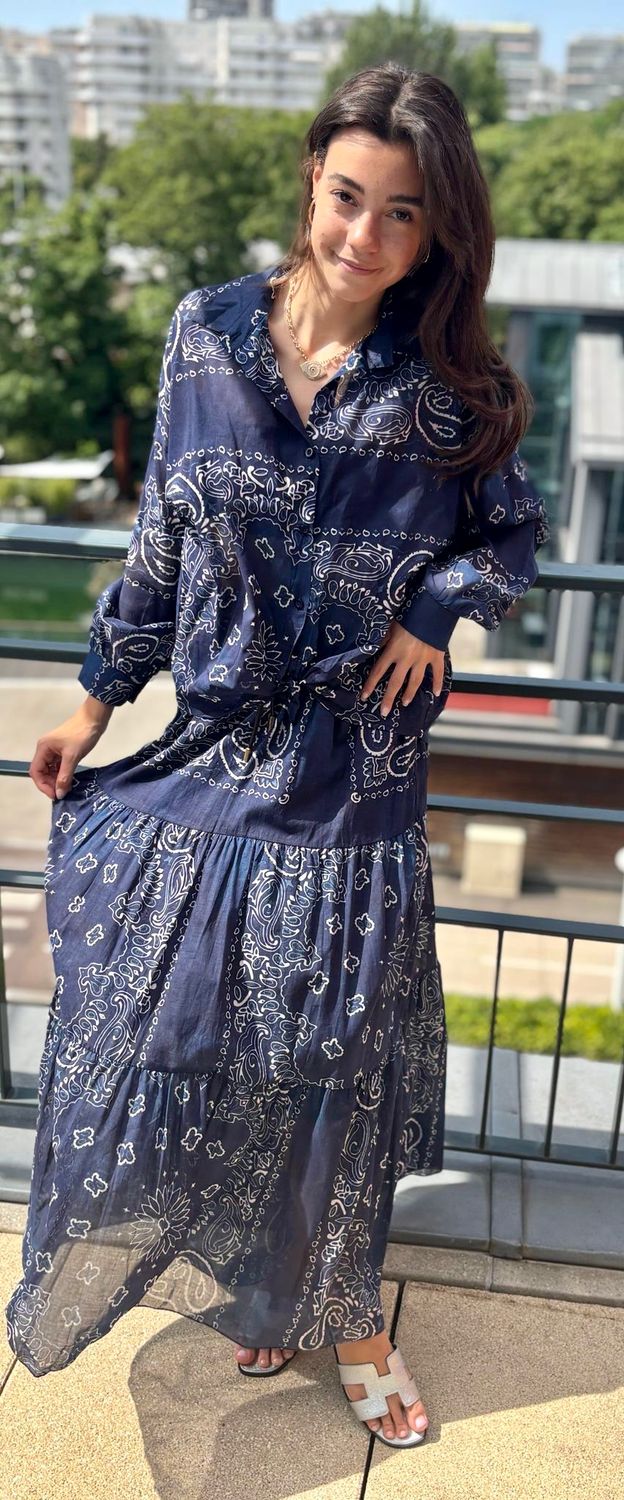 Ensemble bandana bleu