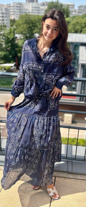 Ensemble bandana bleu