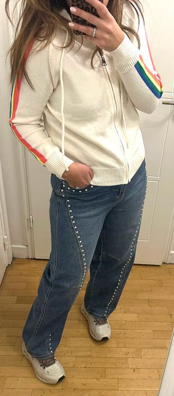 Jean clair clous bleu