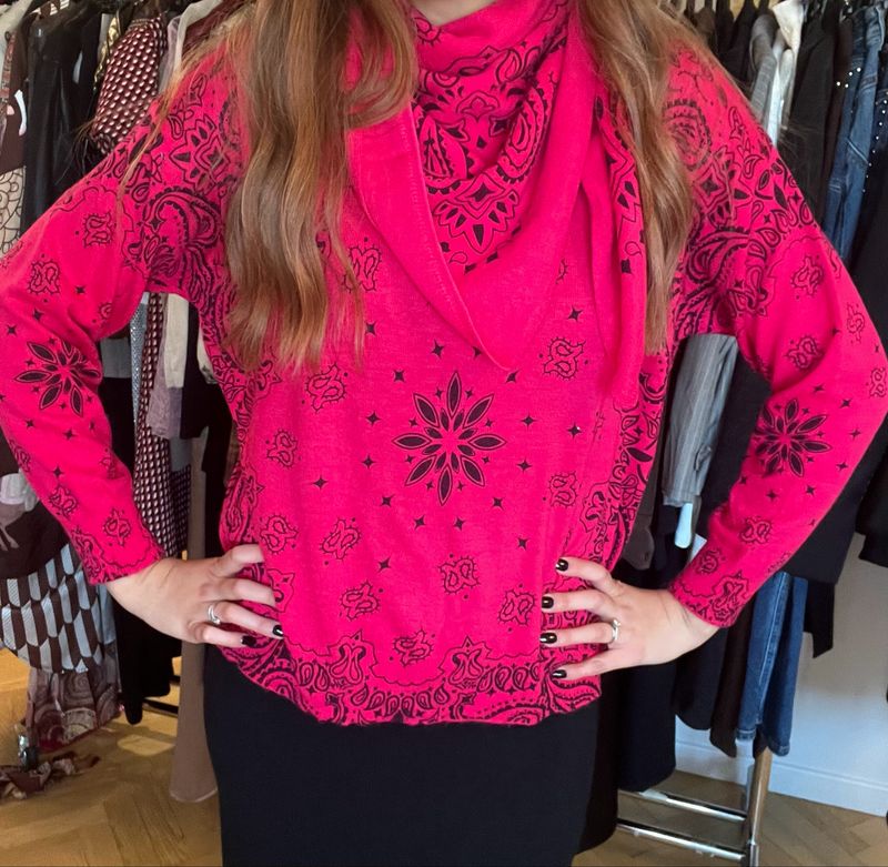 Echarpe bandana rose