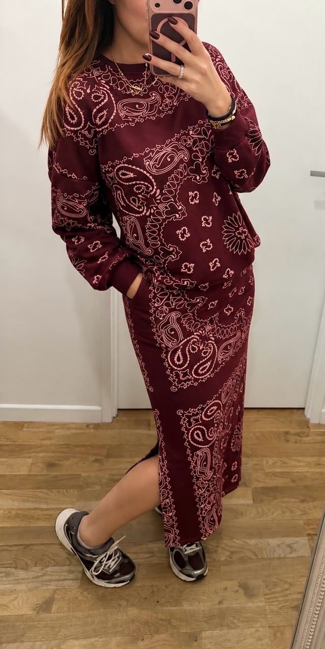 Ensemble bandana bordeaux Ellia