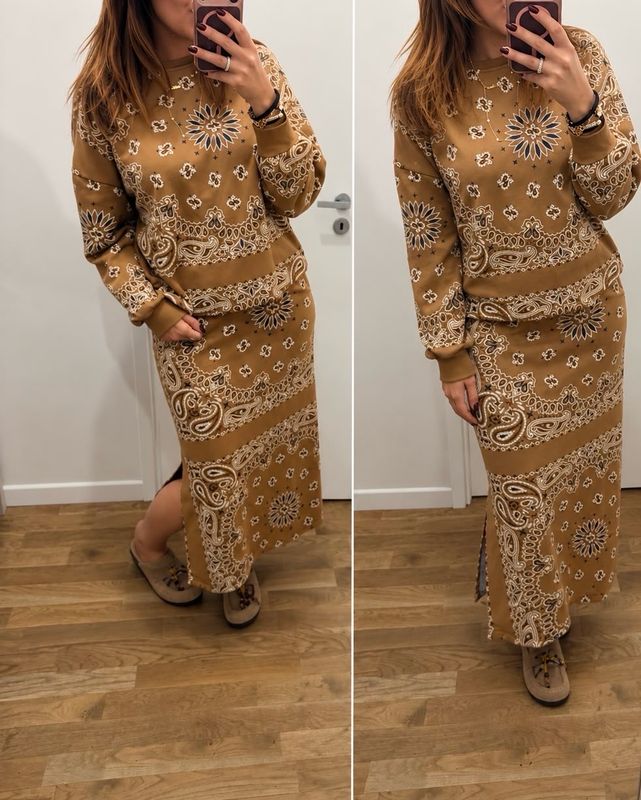Ensemble bandana camel Ellia